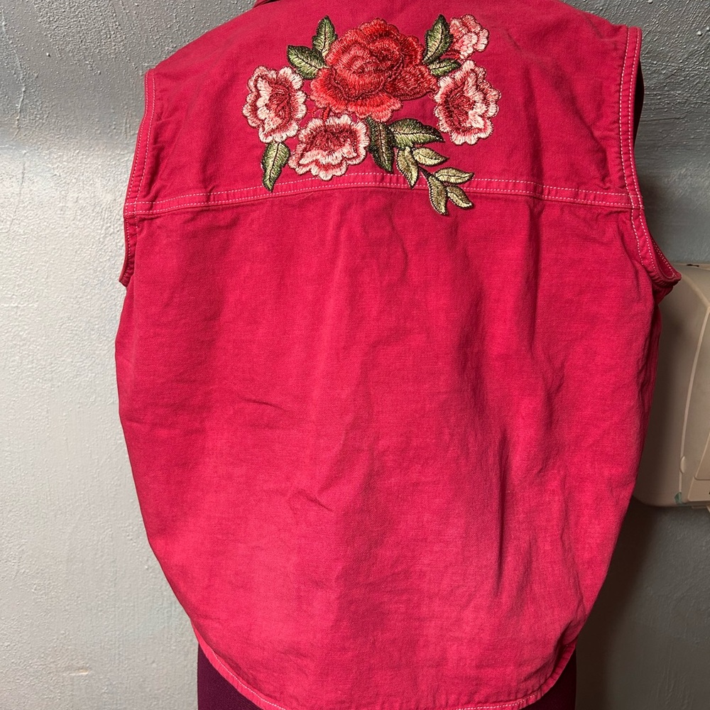 Levi's Pink Floral Embroidered Blouse